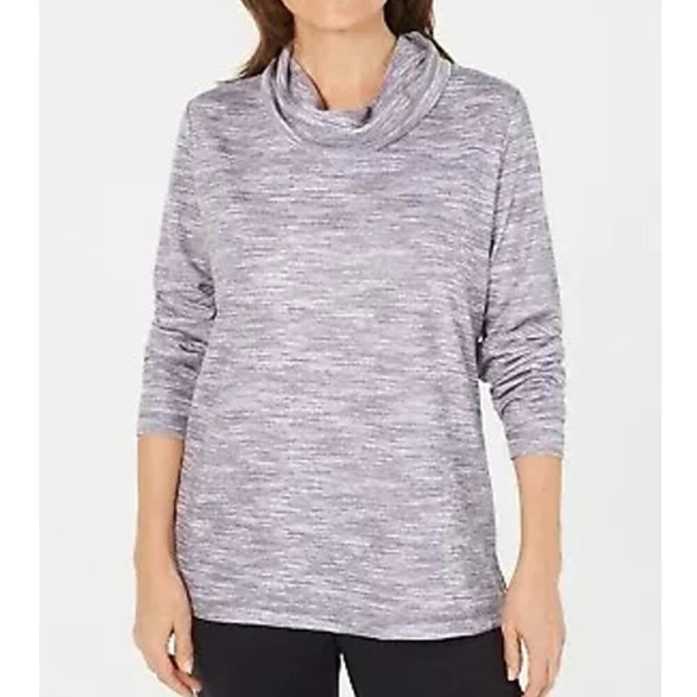 LANE BRYANT Long Sleeve Cowl Neck Tunic Sweater Space Dye Purple Plus Size 18/20
